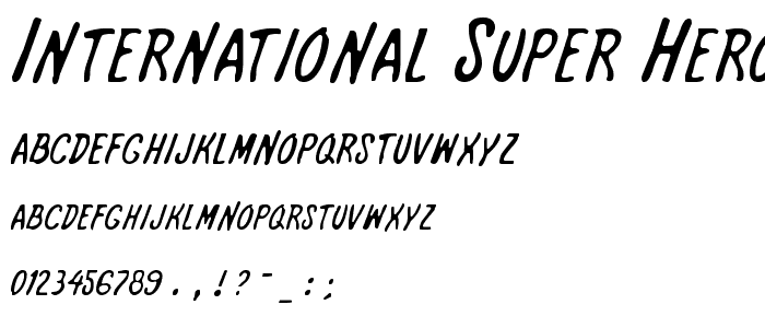 International Super Hero Light font